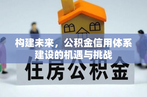 路桥构建未来，公积金信用体系建设的机遇与挑战