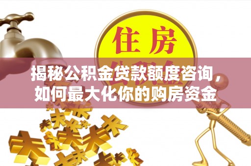 路桥揭秘公积金贷款额度咨询，如何最大化你的购房资金